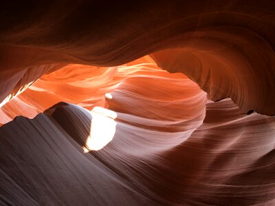 Light pole in Antelope Canyon, Arizona photo