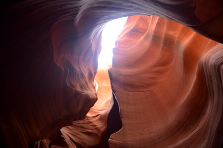 Light pole in Antelope Canyon, Arizona photo