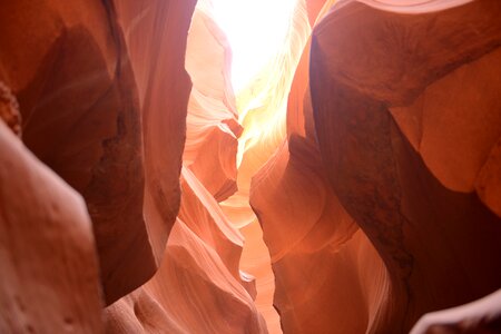 Light pole in Antelope Canyon, Arizona photo