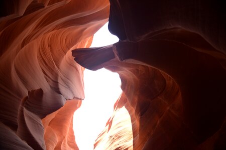 Light pole in Antelope Canyon, Arizona photo