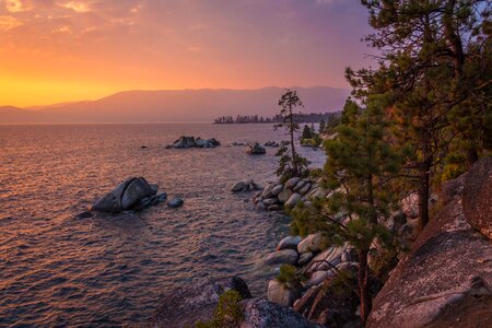 Lake Tahoe Sunset, California photo