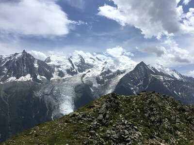 The famous Tour du Mont Blanc near Chamonix, France photo