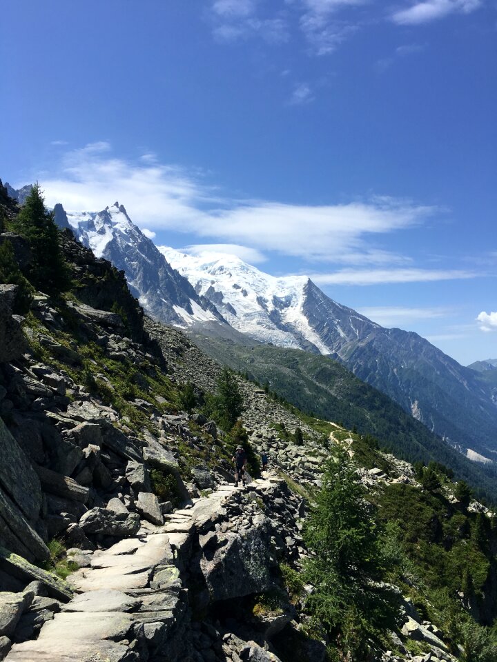 The famous Tour du Mont Blanc near Chamonix, France