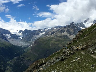 The famous Tour du Mont Blanc near Chamonix, France photo