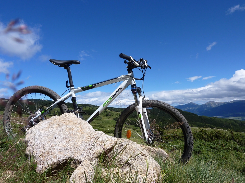 Mountain biking mountain pyrenees