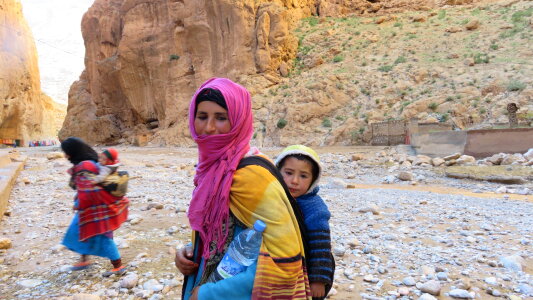 Nomad women in the Sahara desert, Morocco photo