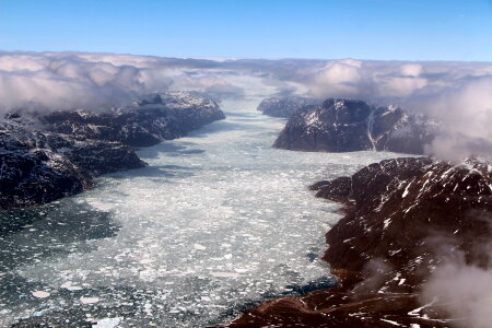 A fjord in southern Greenland
