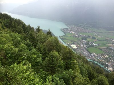 Switzerland, Interlaken, Thunersee. Harder Kulm photo