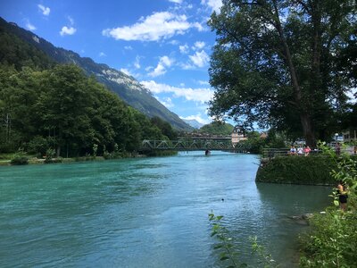 View over the River Aare, Interlaken, Switzerland photo