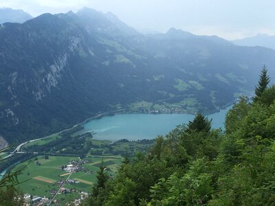 View over the River Aare, Interlaken, Switzerland photo