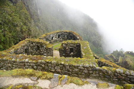Ancient ruins of Winay Wayna on the Inca Trail, Peru