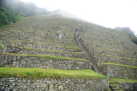 Ancient ruins of Winay Wayna on the Inca Trail, Peru photo