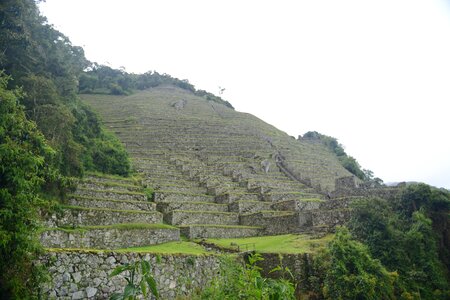 Ancient ruins of Winay Wayna on the Inca Trail, Peru photo