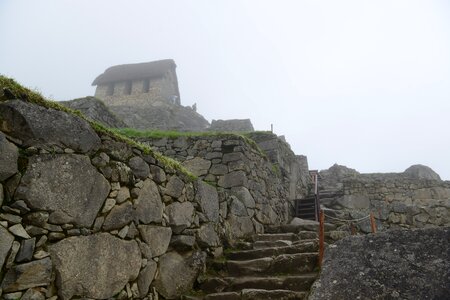 Ancient ruins of Winay Wayna on the Inca Trail, Peru photo