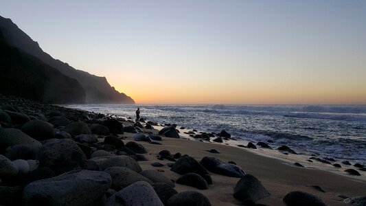 Coastline on the Kalalau trail in Kauai, state of Hawaii