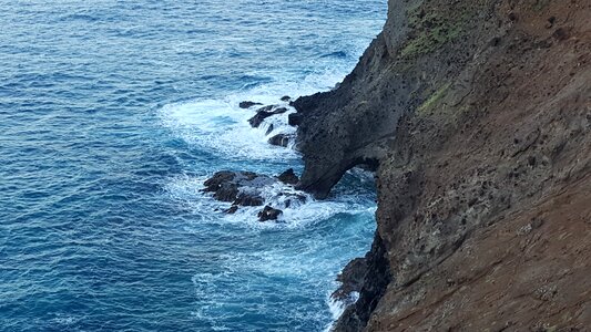 Coastline on the Kalalau trail in Kauai, state of Hawaii