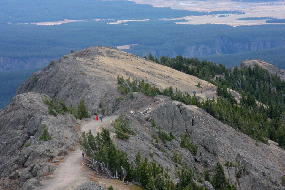 Landscape from the trail to Mt Washburn, Yellowstone Park