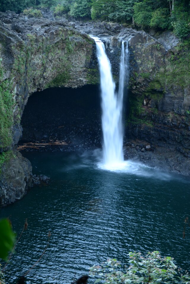Hawaii, Rainbow Falls in Hilo. Wailuku River State Park
