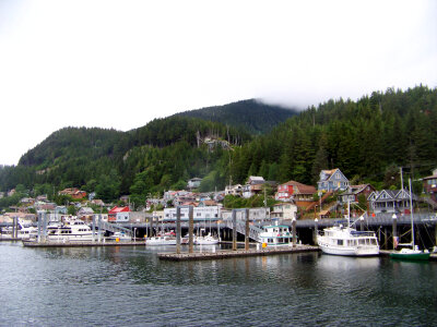 Landscape of Ketchikan Harbor, Alaska photo