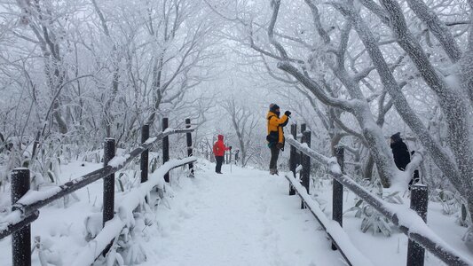 Beautiful scenery and skiing around Deogyusan,South Korea
