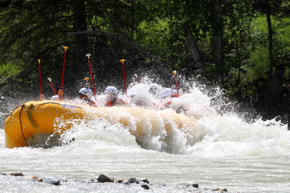 Whitewater rafting on Fraser River