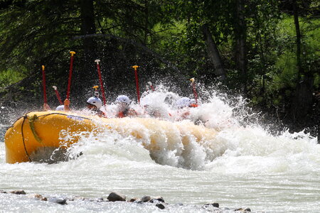 Whitewater rafting on Fraser River