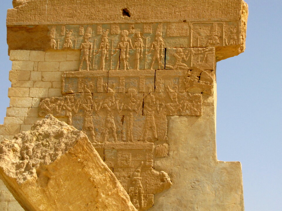 Frieze in the Precinct of Amun Re, the Karnak temple, Luxor
