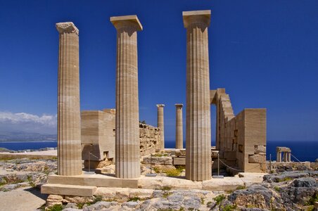 Temple of Athena Lindia, Acropolis of Lindos, Island of Rhodes photo