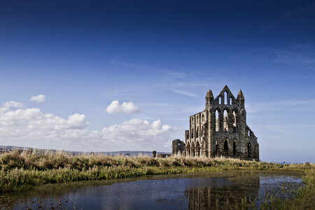 Historic view of Whitby Abbey photo