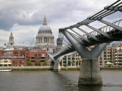 Millennium Bridge and St.Paul's Cathedral photo