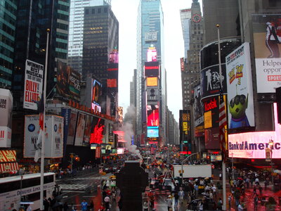 Times Square, featured with Broadway Theaters and animated LED