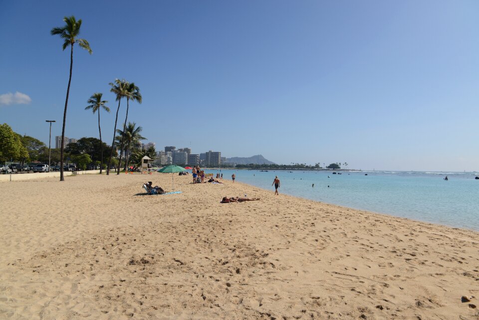 Waikiki Beach and Diamond Head, Honolulu, Oahu Island, Hawaii