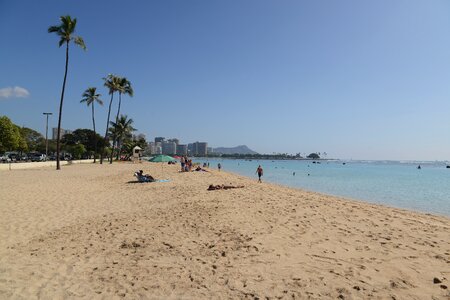 Waikiki Beach and Diamond Head, Honolulu, Oahu Island, Hawaii photo