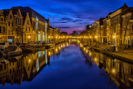 The city square in the evening