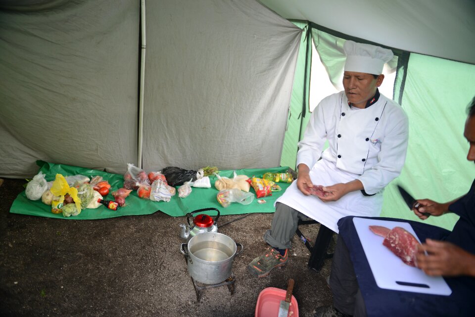 Camp site on Inca Trail, Machu Picchu, Cusco, Peru