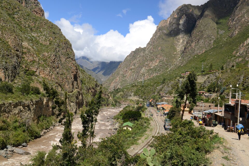 Backpacker walking on Inca Trail to Machu Picchu, Peru