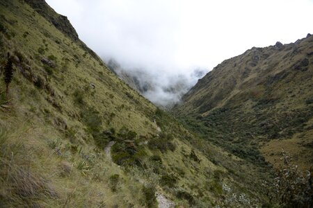 Inca trail to Machu Picchu, Cusco, Peru photo