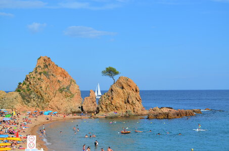 the beach of Tossa de mar photo