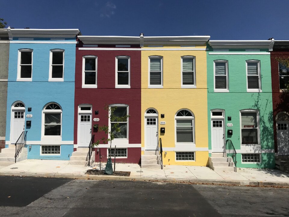 Townhouse Block in Baltimore, Maryland