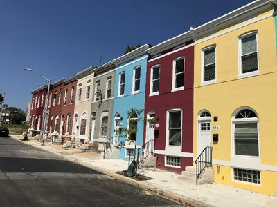 Townhouse Block in Baltimore, Maryland