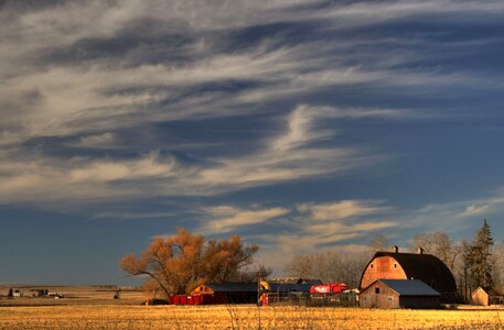 Beautiful fall afternoon in Alberta farm country photo