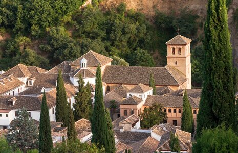 the roofs of church San Pedro y Pablo, Granada, Spain photo