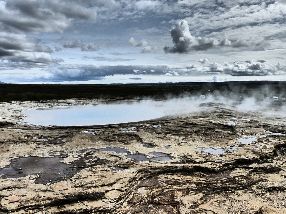 Geyser nature landscape