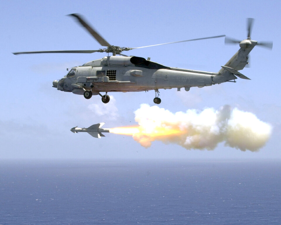 Helicopter Antisubmarine Light Five One fires an AGM-119