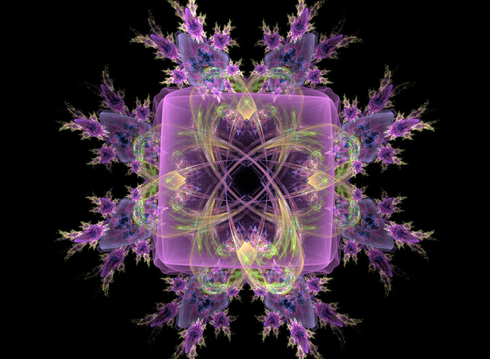 Pretty colours of pink, green, lavender