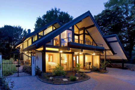 ecological wooden house photo