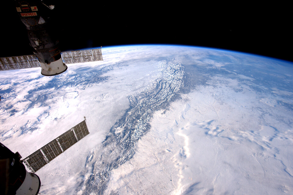 Rocky Mountains From International Space Station