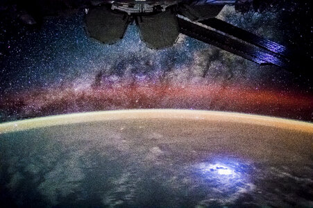 the world at night on every orbit photo