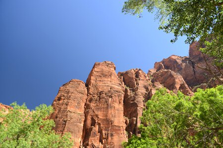 Glowing Sandstone wall, The Narrows, Zion National Park, Utah photo