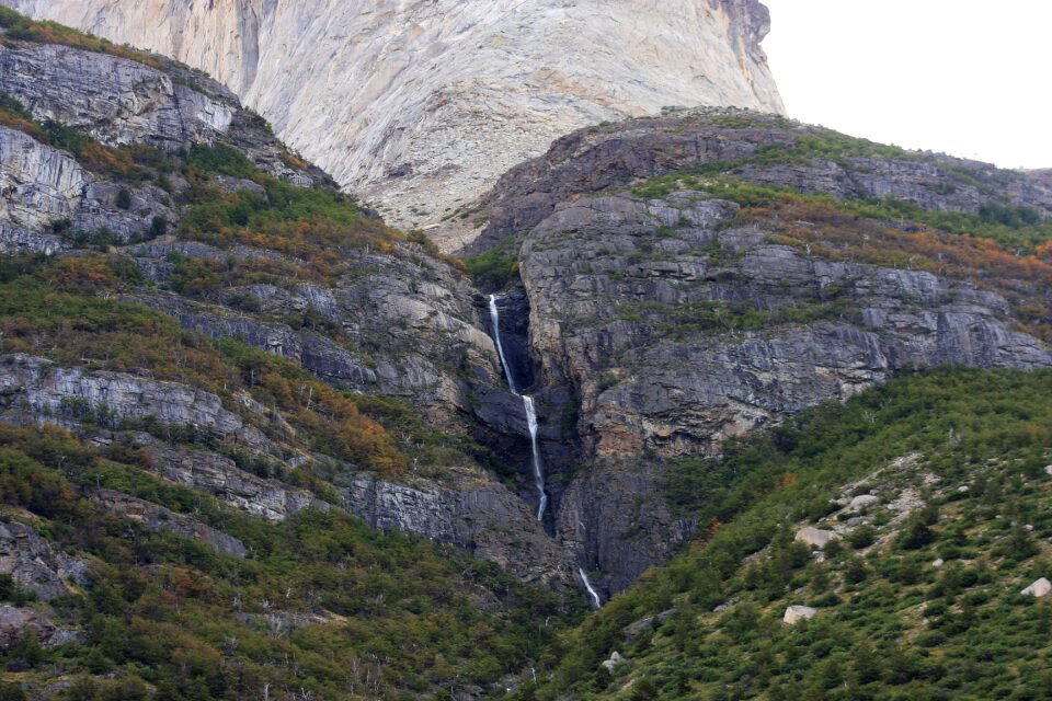 Water fall on a rock in the Vicente Perez Rosales National Park